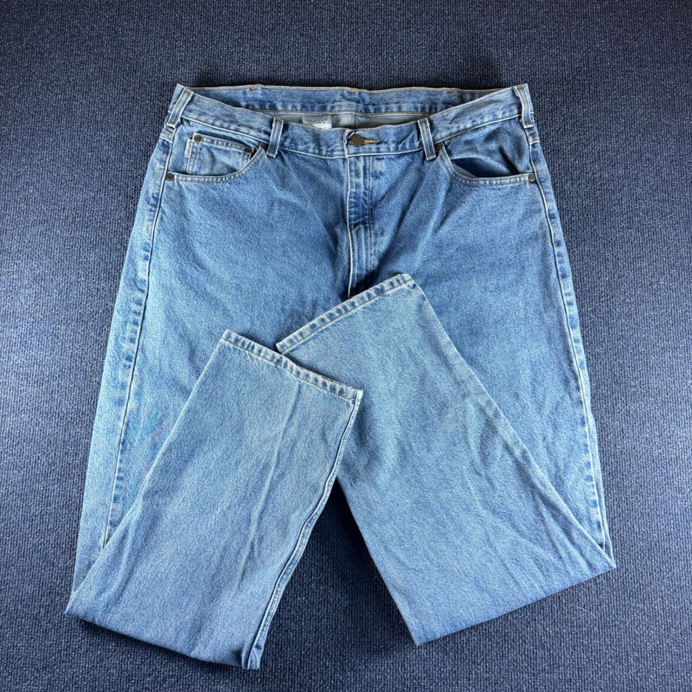Carhartt B18 STW Jeans Mens 38x30 Traditional Fit Blue Stonewash Denim